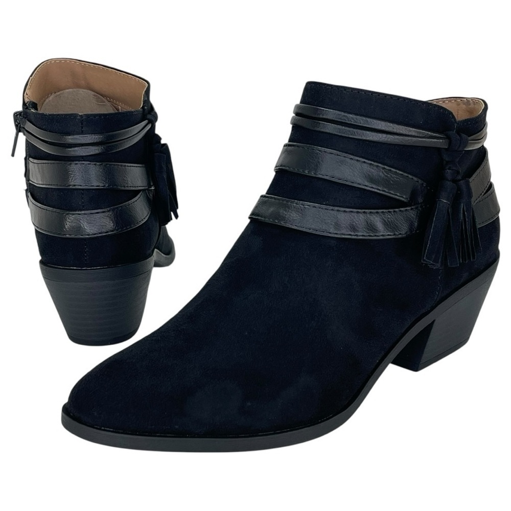 LifeStride Paloma Black Microsuede Womens Ankle Boots Size 8.5M - Picture 8 of 11